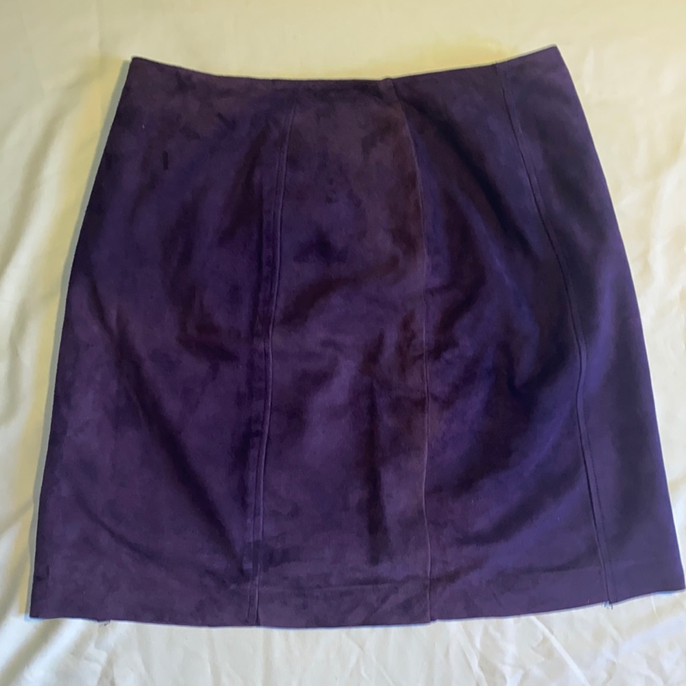 Kors Michael Kors Purple Suede skirt; size 8